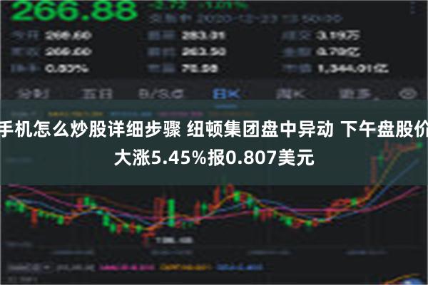 手机怎么炒股详细步骤 纽顿集团盘中异动 下午盘股价大涨5.45%报0.807美元